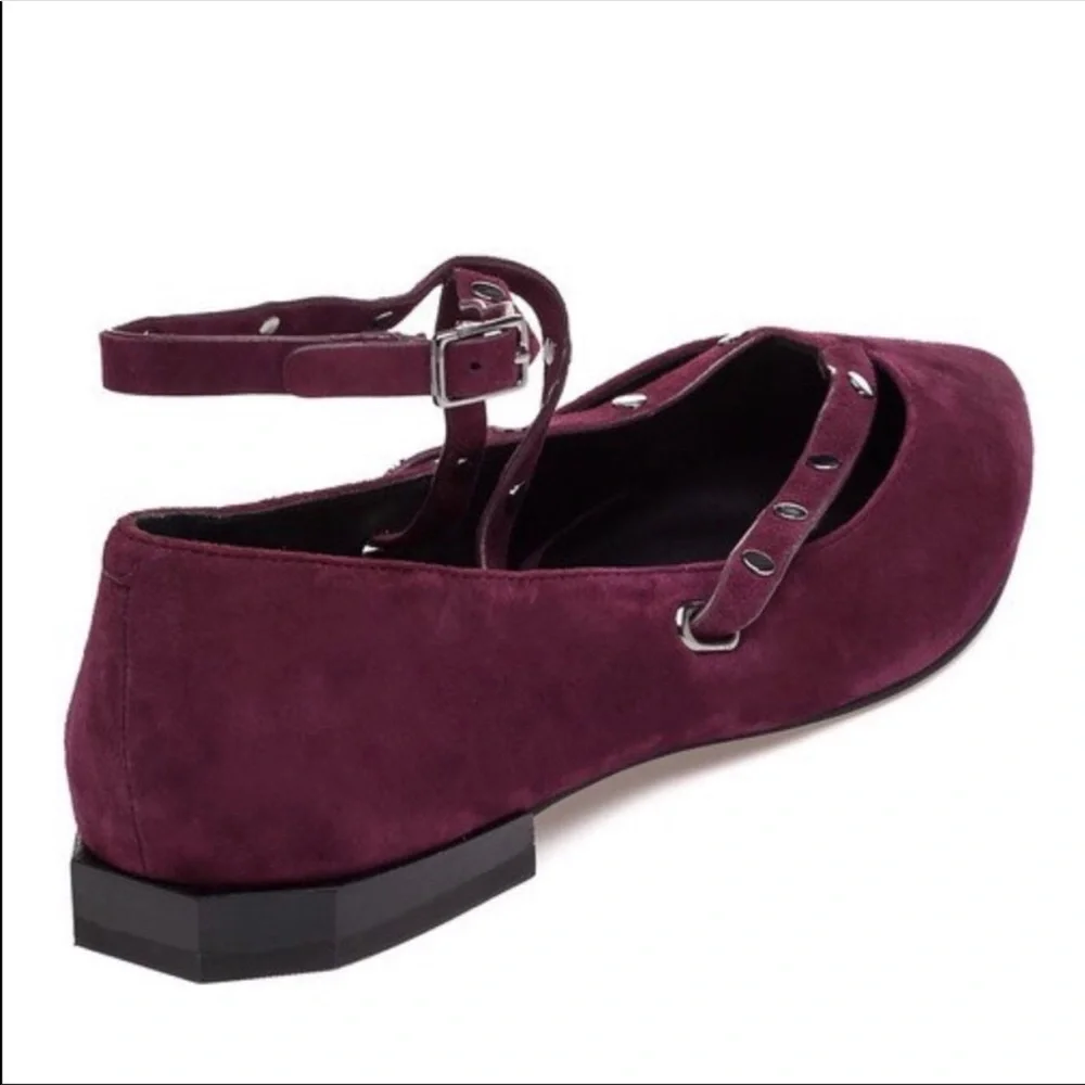 Rebecca Minkoff Faye‎ Studded Flats Ankle Strap 9